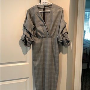 Zara Grey plaid dress